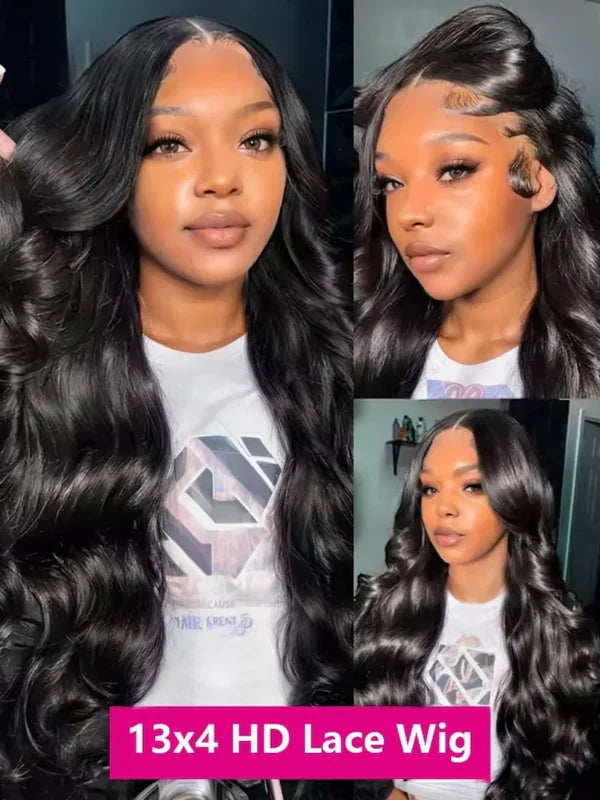 Body Wave HD Lace Frontal Wig – Long, Natural, Transparent, Human Hair