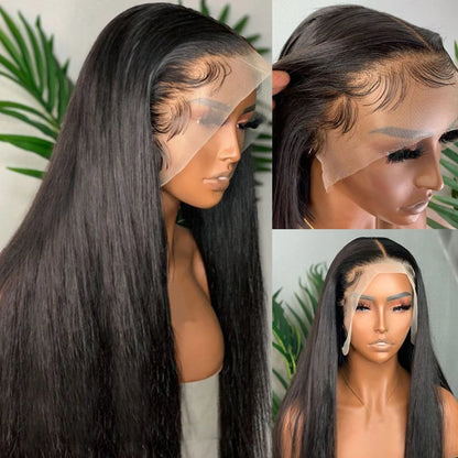 250% 30 40Inches Bone Straight Lace Frontal Wigs Brazilian 13x4 13x6 Lace Front Human Hair Wigs For Women 360 Full Pre Plucked