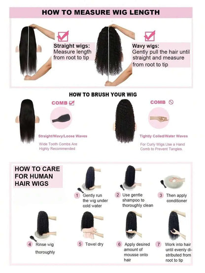 200 Density 5x5 Glueless Wig Human Hair Wig Ready To Wear HD Lace Wig Deep Wave Human Hair Wigs Glueless Wig for Women 4x4