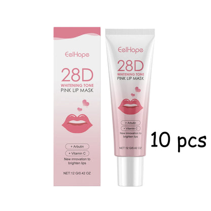 EELHOPE Lip Balm Fade Lip Lines Brightening Lasting Moisturizing Smoothing Skins Improve Lip Gloss Nourishing Pink Lip Mask