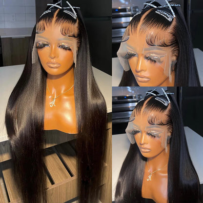 250% 30 40Inches Bone Straight Lace Frontal Wigs Brazilian 13x4 13x6 Lace Front Human Hair Wigs For Women 360 Full Pre Plucked
