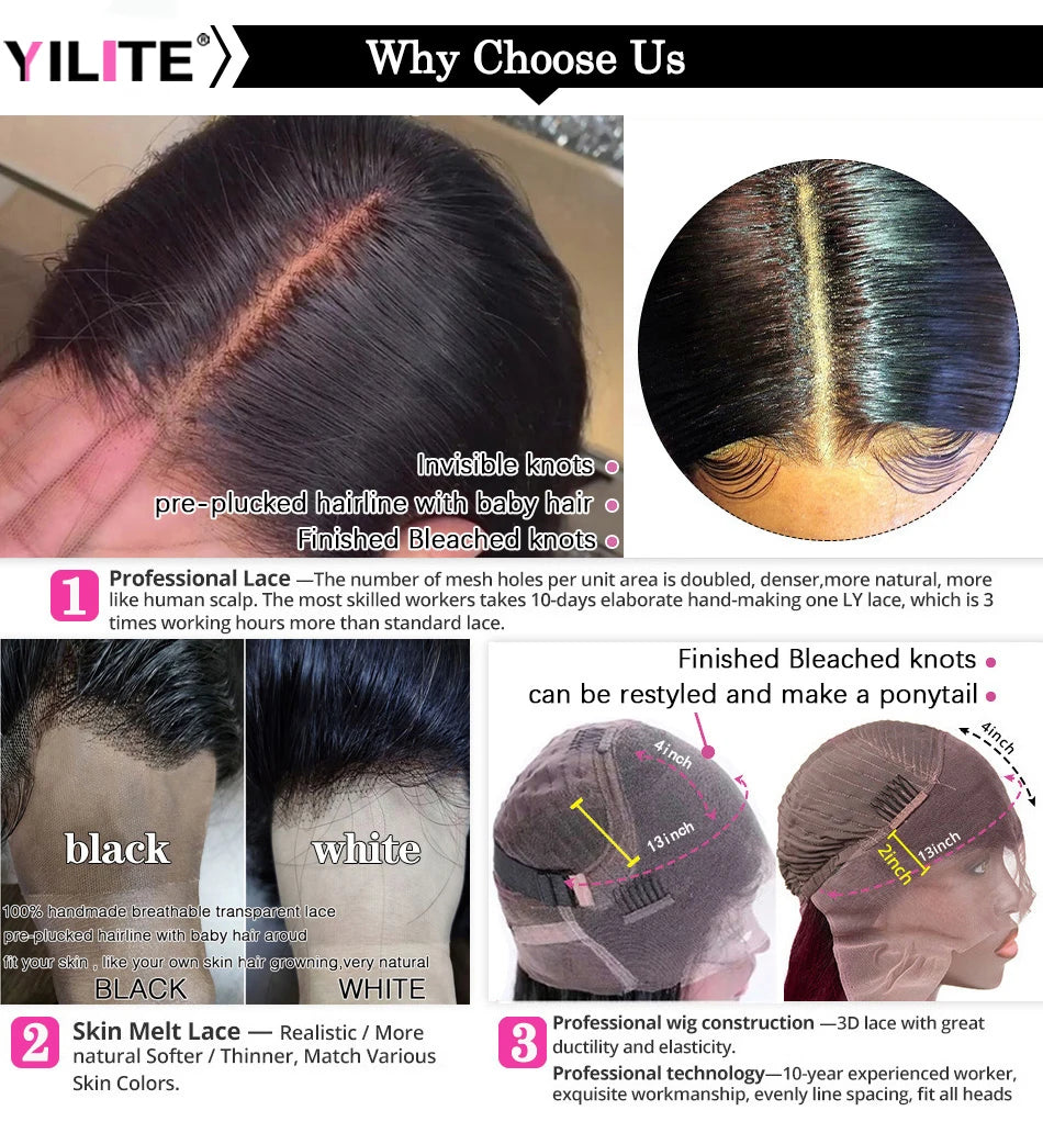 HD Highlight Wig Human Hair Brazilian Bleached Wig Honey Blonde Colored Human Hair Wigs for Women Ombre Body Wave Lace Front Wig