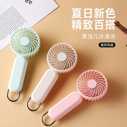 2024 New Summer Noiseless Hand Held Portable Mini Fan Rechargeable Desktop Table Air Cooling Handheld A217 Fan
