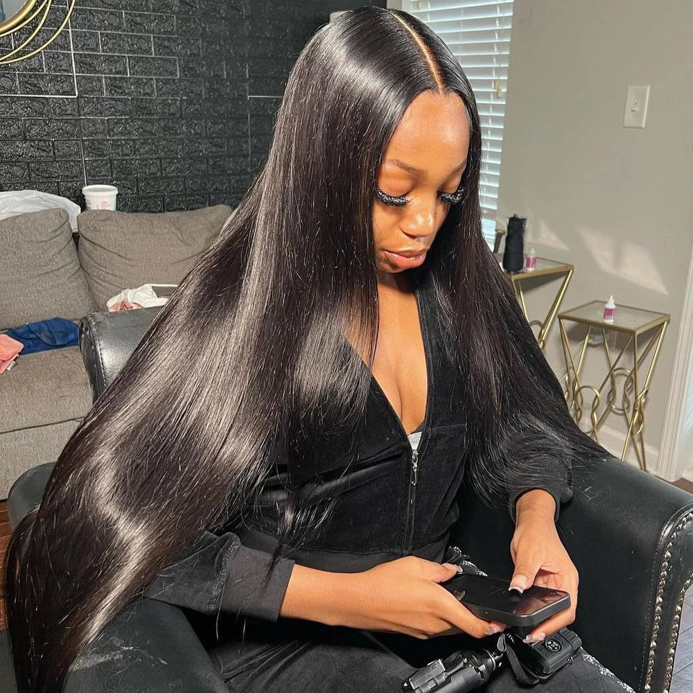 250% 30 40Inches Bone Straight Lace Frontal Wigs Brazilian 13x4 13x6 Lace Front Human Hair Wigs For Women 360 Full Pre Plucked