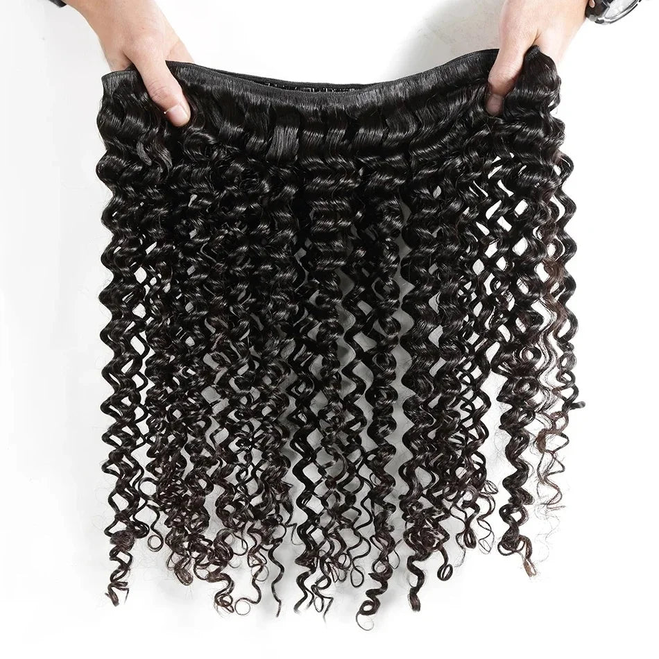 Deep Wave Human Hair Bundles Curly Hair Brazilian Weaving 28 30 40 Inch Natural Remy Loose Deep Wave Hair Bundles 1/3/4 Pcs