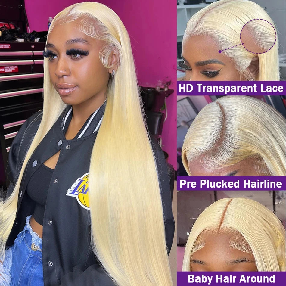 613 hd lace frontal wig blonde lace front wig human hair 13x6 13x4 straight wigs for women choice cheap wigs on sale clearance