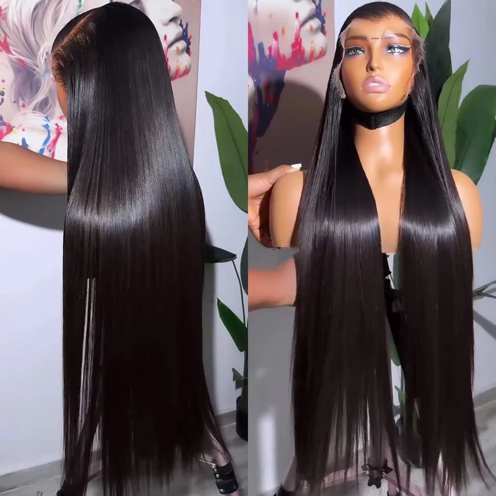 250% 30 40Inches Bone Straight Lace Frontal Wigs Brazilian 13x4 13x6 Lace Front Human Hair Wigs For Women 360 Full Pre Plucked