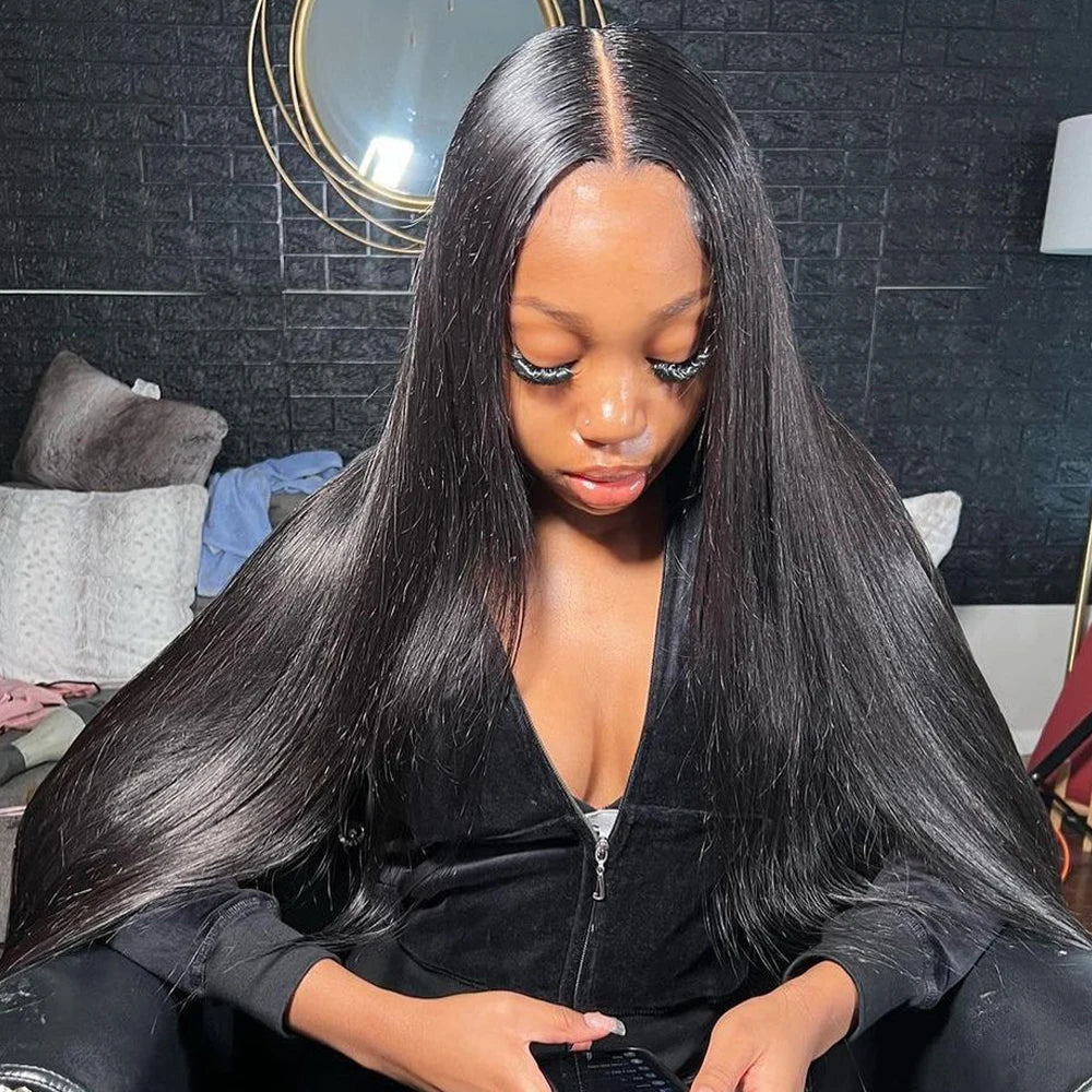 250% 30 40Inches Bone Straight Lace Frontal Wigs Brazilian 13x4 13x6 Lace Front Human Hair Wigs For Women 360 Full Pre Plucked