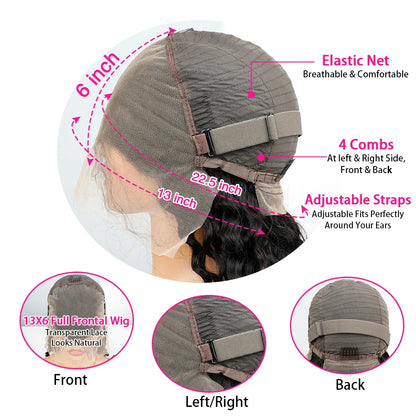 46 Inch Hd 13x6 Water Deep Wave Lace Frontal Wigs Human Hair 13x6 Lace Front Wig Curly Wigs For Women Pre Plucked With Baby Hair