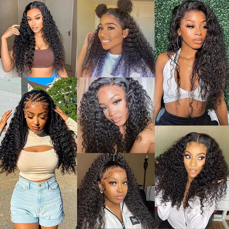 26 Inch 13x6 Hd Lace Wig Curly Lace Front Human Hair Wigs For Black Women Pre Plucked Brazilian Hair 13x4 Deep Wave Frontal Wig