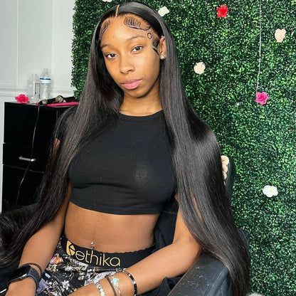 250% 30 40Inches Bone Straight Lace Frontal Wigs Brazilian 13x4 13x6 Lace Front Human Hair Wigs For Women 360 Full Pre Plucked