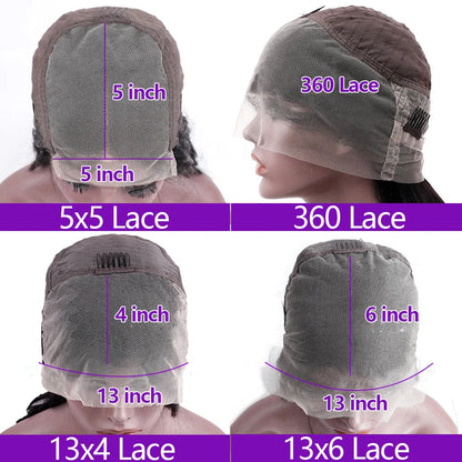 46 Inch Hd 13x6 Water Deep Wave Lace Frontal Wigs Human Hair 13x6 Lace Front Wig Curly Wigs For Women Pre Plucked With Baby Hair