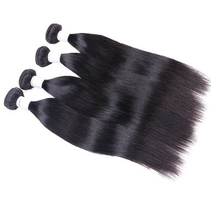 Bone Straight 28 36 40 Inch Human Hair Bundle Brazilian Hair Weave Extensions 3/4 PCS Raw Hair Extension  For Women