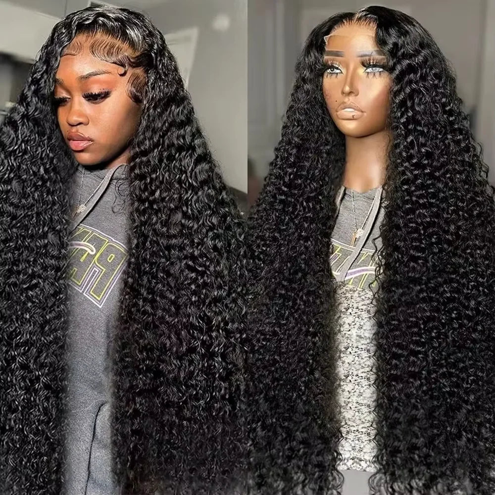 46 Inch Hd 13x6 Water Deep Wave Lace Frontal Wigs Human Hair 13x6 Lace Front Wig Curly Wigs For Women Pre Plucked With Baby Hair