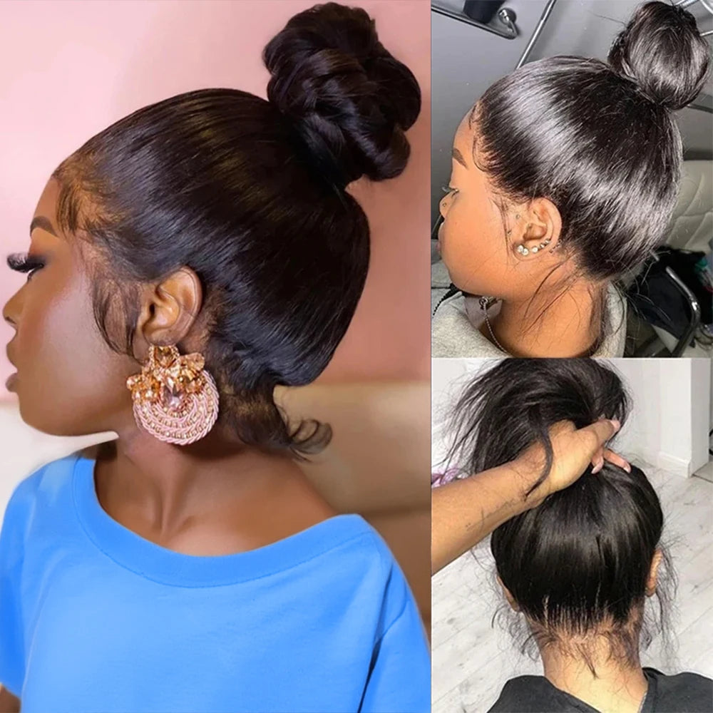 250% 30 40Inches Bone Straight Lace Frontal Wigs Brazilian 13x4 13x6 Lace Front Human Hair Wigs For Women 360 Full Pre Plucked