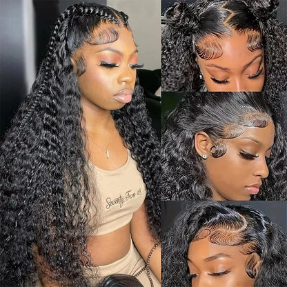 26 Inch 13x6 Hd Lace Wig Curly Lace Front Human Hair Wigs For Black Women Pre Plucked Brazilian Hair 13x4 Deep Wave Frontal Wig