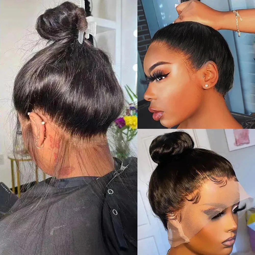 250% 30 40Inches Bone Straight Lace Frontal Wigs Brazilian 13x4 13x6 Lace Front Human Hair Wigs For Women 360 Full Pre Plucked