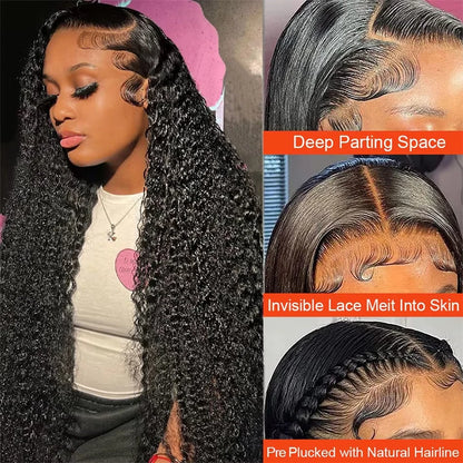 26 Inch 13x6 Hd Lace Wig Curly Lace Front Human Hair Wigs For Black Women Pre Plucked Brazilian Hair 13x4 Deep Wave Frontal Wig