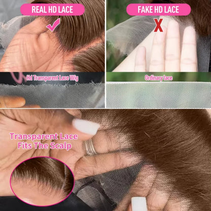 220% Chocolate Brown Body Wave Human Hair Wigs 13x6 Hd Lace Front Human Hair 13x4 Lace Frontal 30 40 46 Inch Wig Pre Plucked