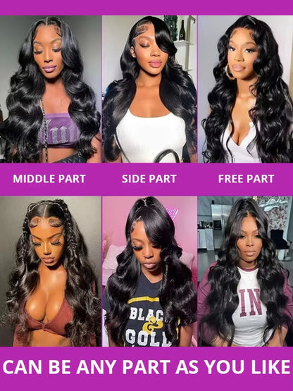 13x6 13x4 HD Lace Human Hair Lace Frontal Wigs 36 46 Long Inch Body Wave 360 5x5 Hd Transparent Lace Full Frontal Wig for Women